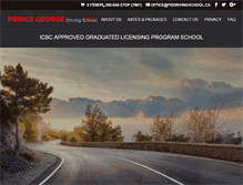 Tablet Screenshot of princegeorgedrivingschool.com